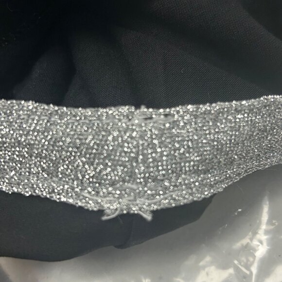 Juicy Couture Black Short Sleeve Layered Blouse Collar Accent Size XL - Picture 5 of 8